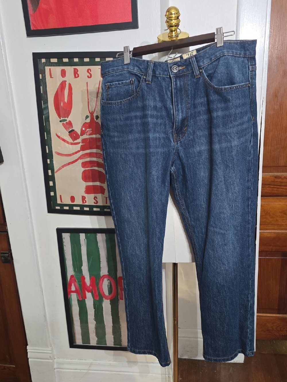 Redhead 36x30 Men's Dark Blue Straight-Leg Jeans